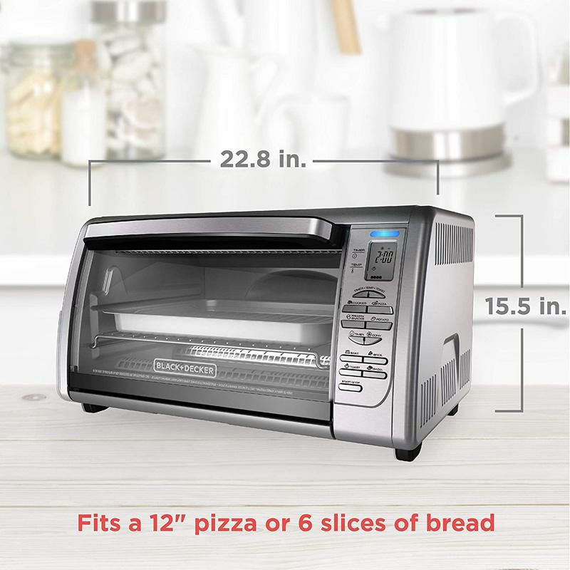 コンベクションオーブンシルバーブラック+デッカーBLACK+DECKERCountertopConvectionToasterOven,Silver,CTO6335S家電