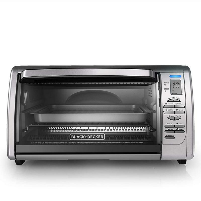 コンベクションオーブンシルバーブラック+デッカーBLACK+DECKERCountertopConvectionToasterOven,Silver,CTO6335S家電