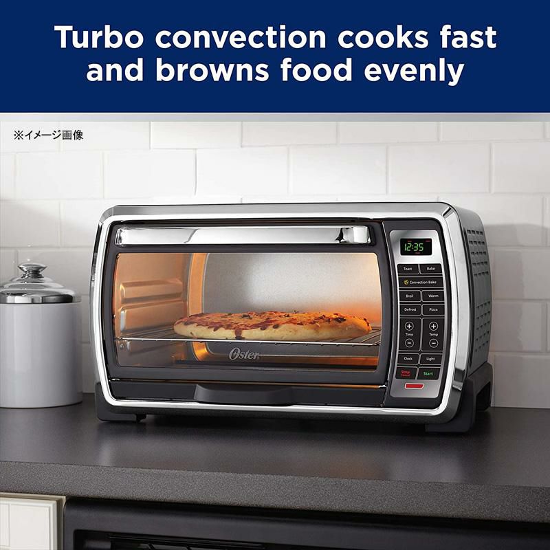 コンベクションオーブンデジタルブラック黒オスターOsterToasterOven|DigitalConvectionOven,Large6-SliceCapacity,Black/PolishedStainless家電