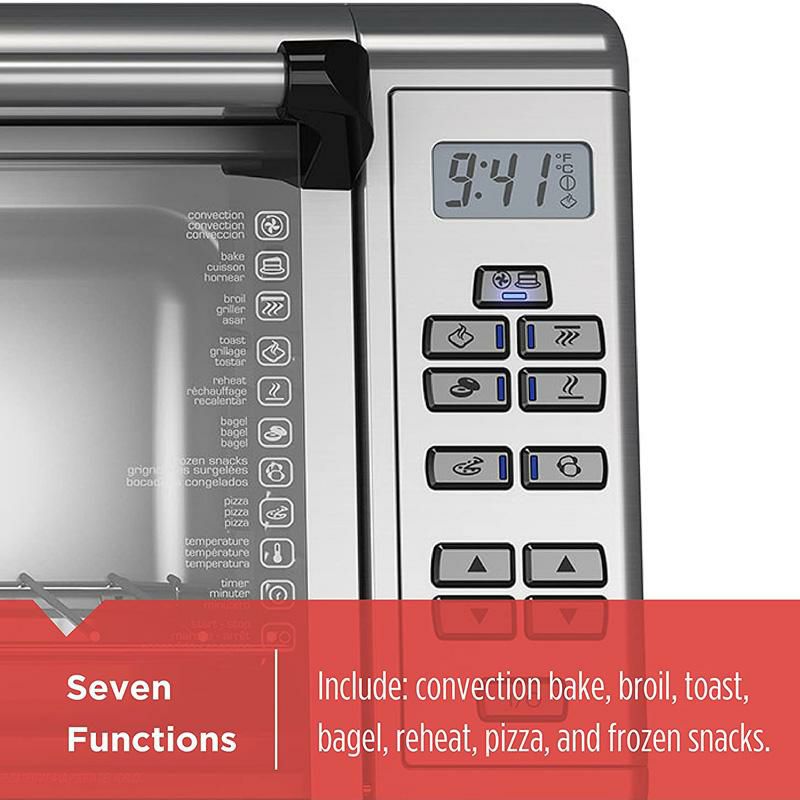 コンベクションオーブンステンレスブラック+デッカーBlack+DeckerTO3290XSBDToasterOven,8-Slice,StainlessSteel家電