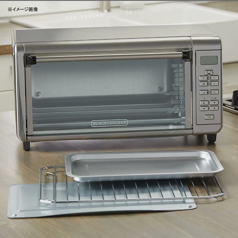 コンベクションオーブンステンレスブラック+デッカーBlack+DeckerTO3290XSBDToasterOven,8-Slice,StainlessSteel家電