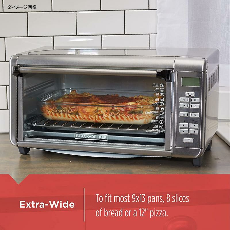 コンベクションオーブンステンレスブラック+デッカーBlack+DeckerTO3290XSBDToasterOven,8-Slice,StainlessSteel家電