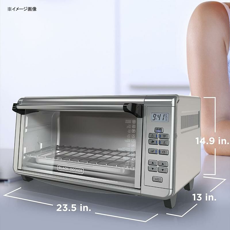 コンベクションオーブンステンレスブラック+デッカーBlack+DeckerTO3290XSBDToasterOven,8-Slice,StainlessSteel家電