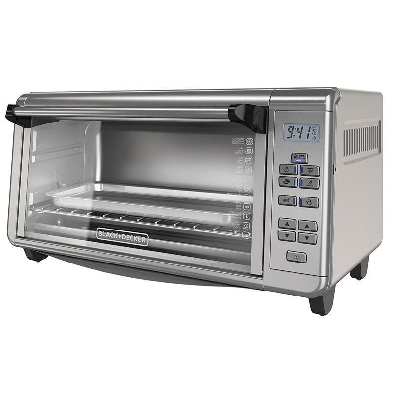 コンベクションオーブンステンレスブラック+デッカーBlack+DeckerTO3290XSBDToasterOven,8-Slice,StainlessSteel家電