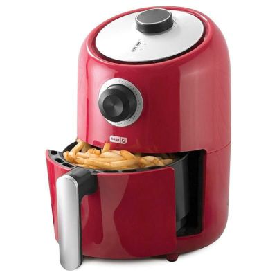 ノンフライヤー Dash ダッシュ 温度調整 タイマー付 華氏表示 Dash DCAF150GBRD02 Compact Air Fryer Oven Cooker with Temperature Control, Non Stick Fry Basket, Recipe Guide plus Auto Shut off Feature, 2qt,