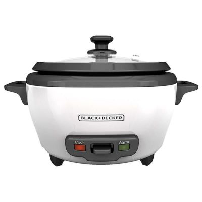 スチーマー蒸し器ライスクッカー炊飯器1.4Lブラック・アンド・デッカーBLACK+DECKERRC5066-CupCooked/3-CupUncookedRiceCookerandFoodSteamer,White家電