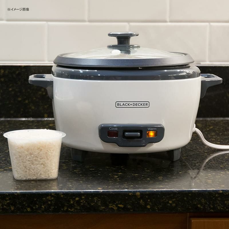 スチーマー蒸し器ライスクッカー炊飯器1.4Lブラック・アンド・デッカーBLACK+DECKERRC5066-CupCooked/3-CupUncookedRiceCookerandFoodSteamer,White家電