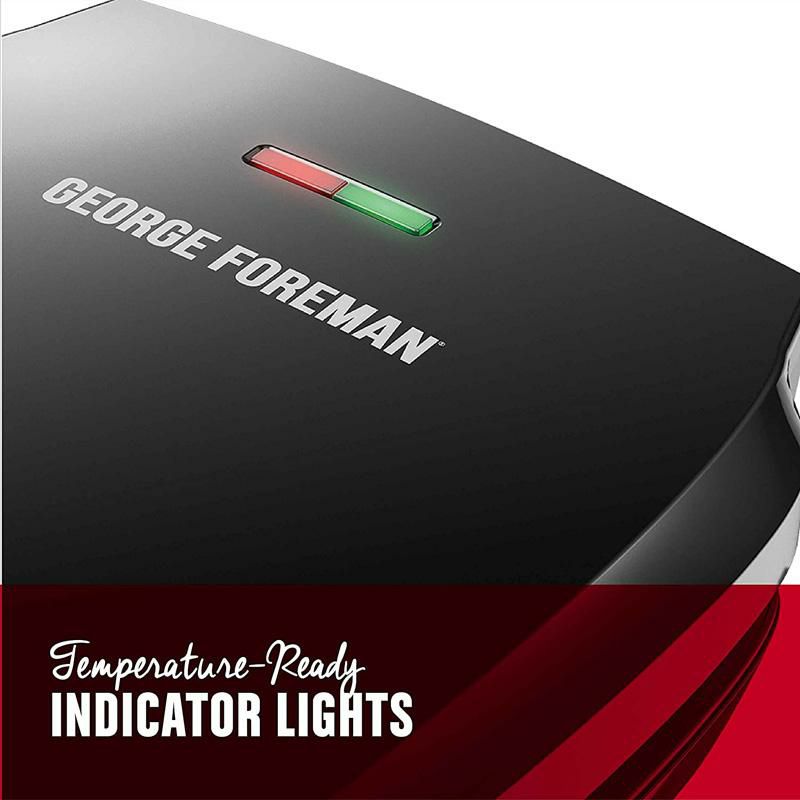 パニーニメーカープレス電気グリルブラック黒ジョージフォアマンGeorgeForemanGR340FB4-ServingClassicPlateElectricIndoorGrillandPaniniPress,Black家電
