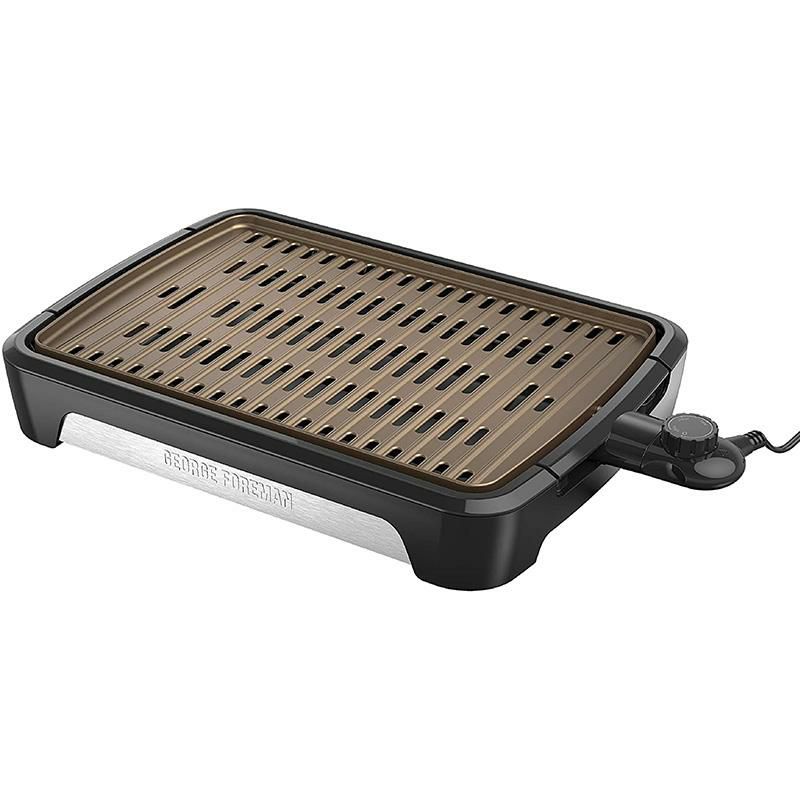 スモークレス電気グリル煙が少ないパーティーサイズジョージフォアマンSmokelessIndoorOutdoorGrillbyGeorgeForeman.VirtuallySmokeFreeGrillingInside.PartySize.家電