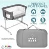 折りたたみ式3in1バシネットベッドサイドスリーパーベビーサークルベビーベッドポータブルグレー3in1BabyBassinet,BedsideSleeperforBaby,Playpen,EasyFoldingPortableCrib(Grey)-KoolaBaby