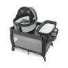 折りたたみプレイヤードバシネットトラベルドームおむつ交換キャスター付グレコGracoPack'nPlayTravelDomeLXPlayard|IncludesPortableBassinet,Full-SizeInfantBassinet,andDiaperChanger,Leyton