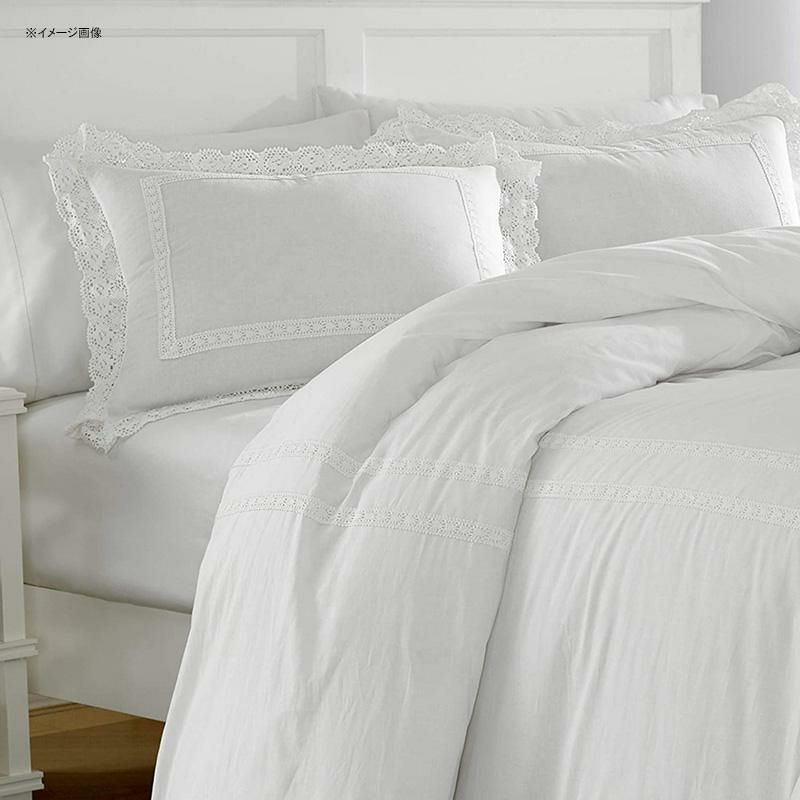 ローラアシュレイリバーシブルキルト枕カバーセットレースホワイト白LauraAshleyHome|AnnabellaCollection|LuxuryUltraSoftComforter,AllSeasonPremium3PieceBeddingSet,StylishDelicateDesignforHomeD?cor,Full/Queen,White