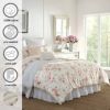 ローラアシュレイリバーシブルキルト枕カバーセット花柄ピンクLauraAshleyHome|WisteriaCollection|LuxuryUltraSoftComforter,AllSeasonPremium3PieceBeddingSet,StylishDelicateDesignforHomeD?cor,Full/Queen,Blush