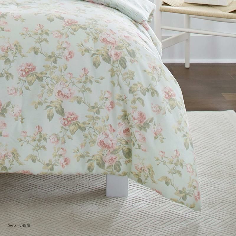 ローラアシュレイリバーシブルキルト枕カバーセット花柄バラ薄緑グリーンLauraAshleyHome|MadelynnCollection|LuxuryUltraSoftComforter,AllSeasonPremium7PieceBeddingSet,StylishDelicateDesignforHomeD?cor,Full/Queen,DuckEgg