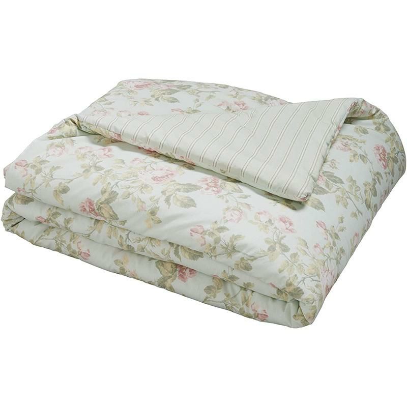 ローラアシュレイリバーシブルキルト枕カバーセット花柄バラ薄緑グリーンLauraAshleyHome|MadelynnCollection|LuxuryUltraSoftComforter,AllSeasonPremium7PieceBeddingSet,StylishDelicateDesignforHomeD?cor,Full/Queen,DuckEgg