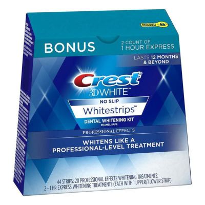 貼る ホワイトニングキット 歯を白く 3Dホワイトストリップ Crest 3D White Professional Effects Whitestrips 20 Treatments + Crest 3D White 1 Hour Express Whitestrips 2 Treatments - Teeth Whitening Kit