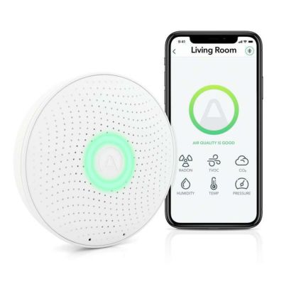 空気質モニター ラドン 大気質 エアー チェック 湿度 温度 気圧 酸素 Airthings Wave Plus - Radon & Air Quality Monitor (VOC, Humidity, Temp, CO2, Pressure)