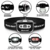 ヘッドライト2個セットセーフティライト付ランプ懐中電灯ランニングキャンプアウトドアGearLightLEDHeadlampFlashlightS500[2PACK]-Running,Camping,andOutdoorHeadlamps-BestHeadLampwithRedSafetyLightforAdultsandKids