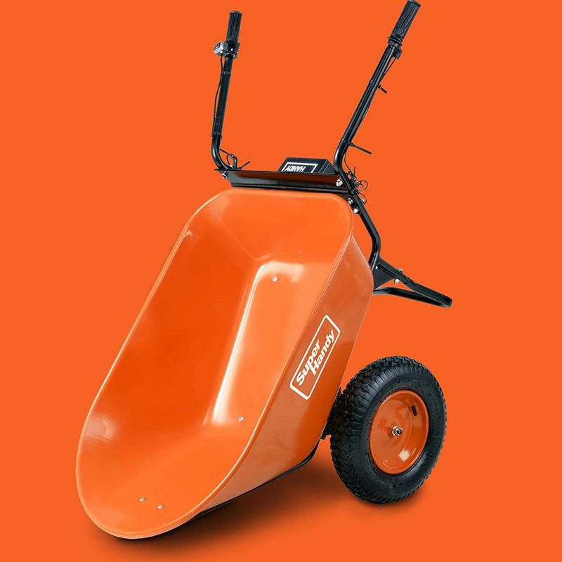 充電式 電動カート モーター付 ワゴン 手押し車 最大150kg スーパーハンディ SuperHandy Wheelbarrow Electric  Powered Utility Cart Ultra Duty 24V DC 180W AGM Driven 330LBS (150kgs)  Capacity & 4 cu.ft. of Cubage Material Debris Hauler 家電【代引不可】 