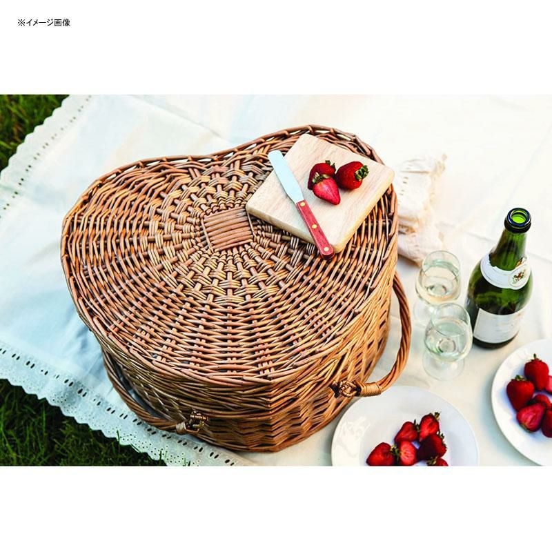 ピクニックバスケット2人用ハート形PicnicTime'Heart'WillowPicnicBasketwithDeluxeServiceforTwo