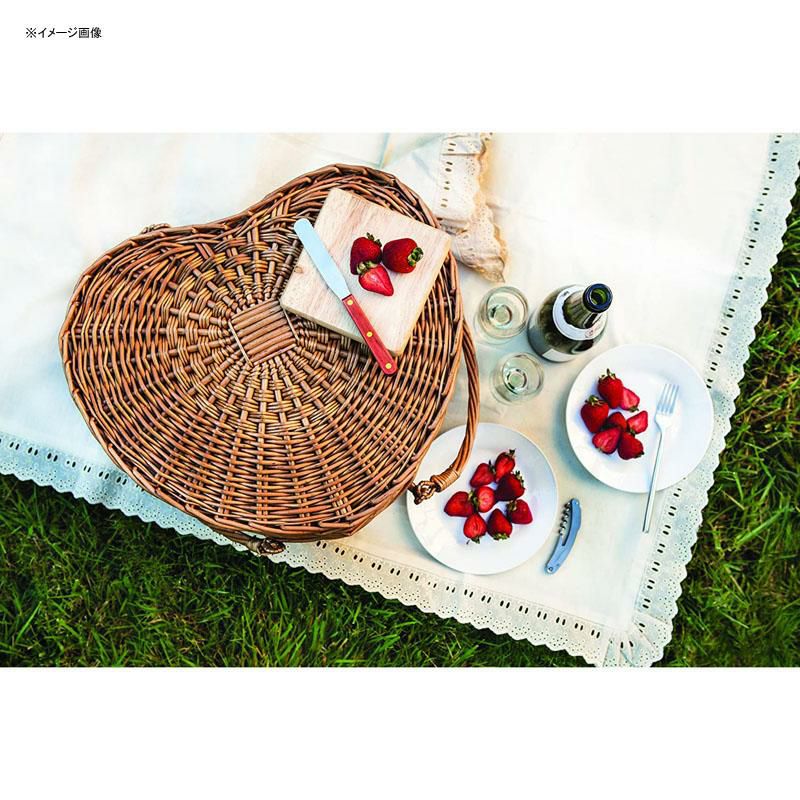 ピクニックバスケット2人用ハート形PicnicTime'Heart'WillowPicnicBasketwithDeluxeServiceforTwo