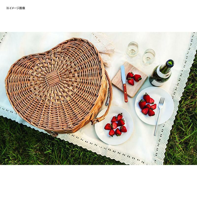 ピクニックバスケット2人用ハート形PicnicTime'Heart'WillowPicnicBasketwithDeluxeServiceforTwo