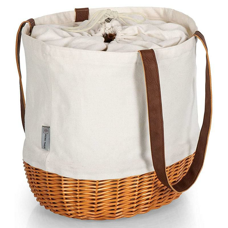 ピクニックバスケットキャンバストートPicnicTime-APicnicTimeBrand203-00-187-000-0CoronadoWillowTotePicnicBaskets,BeigeCanvas