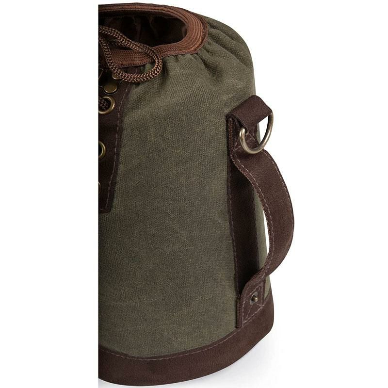 グロウラー用キャンバストートLegacy-APicnicTimeBrandCanvasLaceupGrowlerTote,KhakiGreen