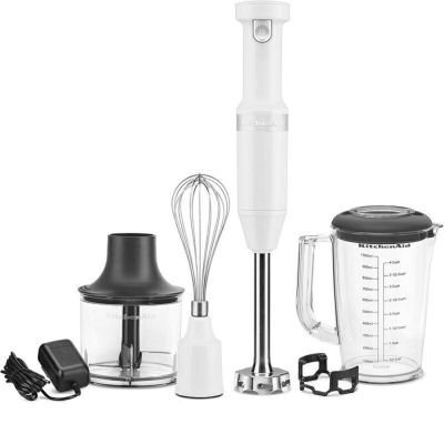 キッチンエイド コードレスハンドブレンダー KitchenAid Cordless Variable Speed Hand Blender with Chopper and Whisk Attachment KHBBV83WH