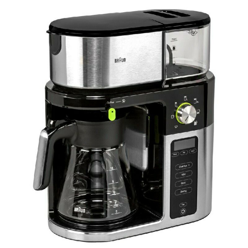 コーヒーメーカーマルチサーブ10カップガラスカラフェブラウンBPAフリーBraunMultiServeDripCoffeeMakerKF9150WH家電