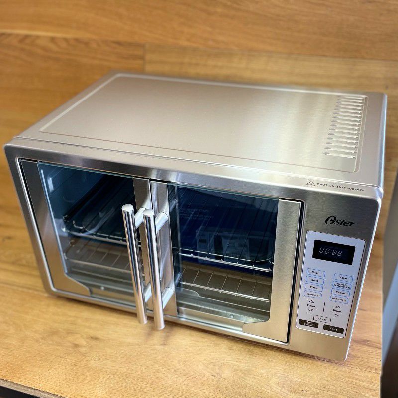 コンベクションオーブンフレンチドア観音開きオスター大きい大容量ラージステンレスOsterFrenchConvectionCountertopandToasterOven,SingleDoorPullandDigitalControls,StainlessSteel,ExtraLargeTSSTTVFDDG家電