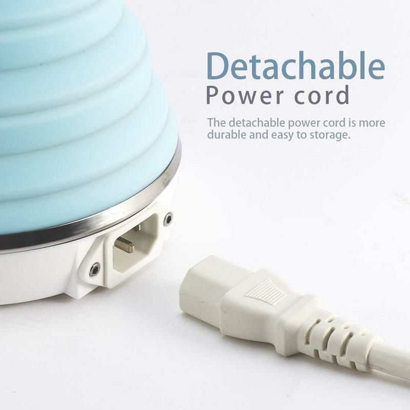 たためる電気ケトル555mlシリコン海外旅行トラベルUltrathinUpgradedFoodGradeSiliconeTravelFoldableElectricKettleBoilDryProtectionPortablewithDualVoltageandSeparablePowerCord,555ML110-220VUSPlug家電