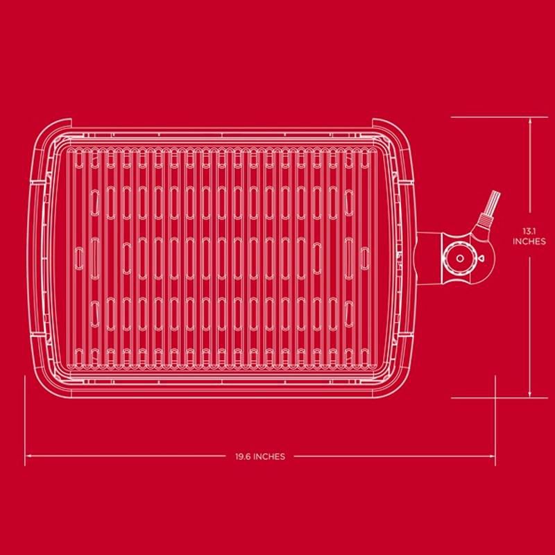 スモークレス電気グリル煙が少ないPFOAフリージョージフォアマン50×33cmGeorgeForeman172Sq.In.OpenGrateSmokelessGrillGFS0172SB