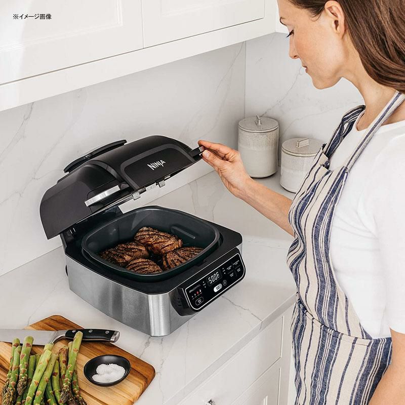 グリル 3.8L ノンフライヤー エアフライヤー 食品乾燥 ニンジャ Ninja Foodi AG301 5-in-1 Indoor Electric  Countertop Grill with 4-Quart Air Fryer, Roast, Bake, Dehydrate, and  Cyclonic Grilling Technology | アルファエスパス