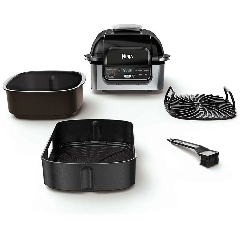 グリル 3.8L ノンフライヤー エアフライヤー 食品乾燥 ニンジャ Ninja Foodi AG301 5-in-1 Indoor Electric  Countertop Grill with 4-Quart Air Fryer, Roast, Bake, Dehydrate, and  Cyclonic Grilling Technology | アルファエスパス