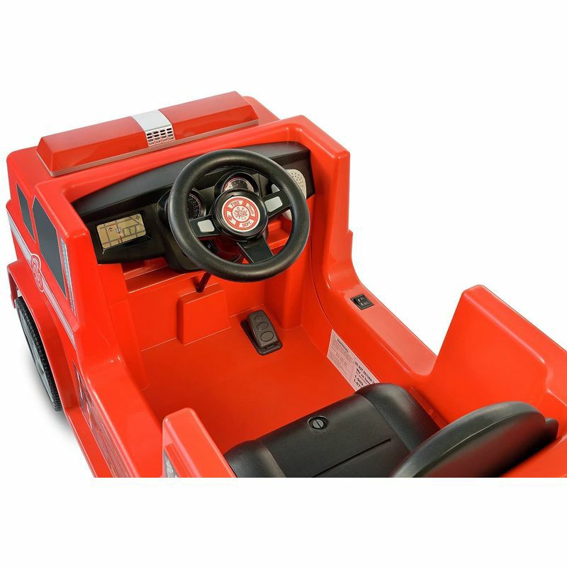 乗用玩具消防車子供向け電気自動車KidMotorzFireEngine1-Seater6-VoltRide-OninRed家電【代引不可】
