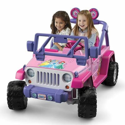 【組立要】ディズニー プリンセス ジープ ピンク 電動自動車 12Vバッテリー付 フィッシャープライス 電気自動車 電動カー Fisher-Price Power Wheels Disney Princess Jeep Wrangler in Pink