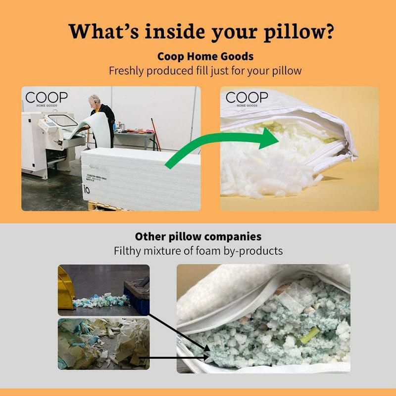 枕ピロー調節可能低反発低アレルギーメモリーフォームCoopHomeGoods-PremiumAdjustableLoftPillow-HypoallergenicCross-CutMemoryFoamFill-LulltraWashableCoverfromBambooDerivedRayon-CertiPUR-US/GREENGUARDGoldCertified-King