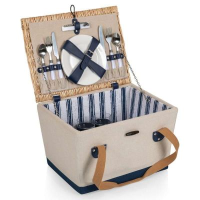 ピクニックバスケット 2人用 キャンバス Boardwalk Picnic Basket with Service for Two