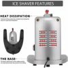 アイスクラッシャーアイスシェーバースノーコーンメーカーかき氷ROVSUNCommercialIceCrusher440lbs/h1400rpm,IndustrialHeavyDutyIceShaverMachineDualStainlessSteelBladeElectricShavedIceMachineCountertopSnowConeMaker家電