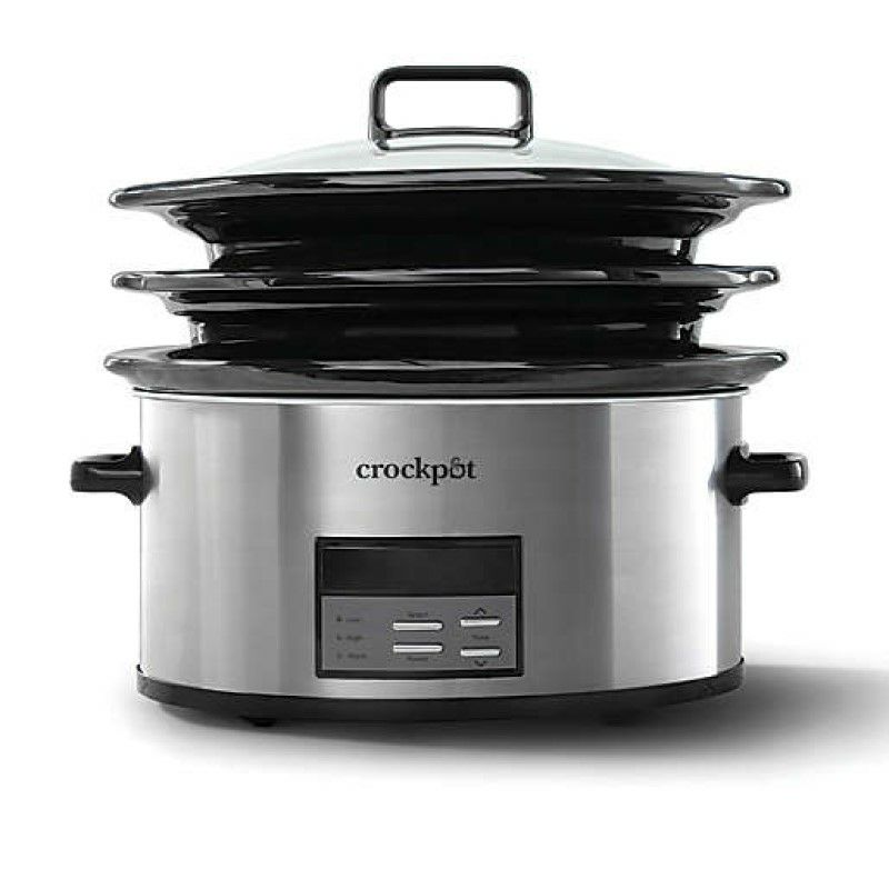 クロックポット2.4L3.7L5.6Lスロークッカー1台3役鍋グルメ鍋Crock-PotChoose-A-CrockDigitalSlowCooker