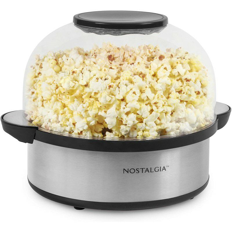 ポップコーンメーカーステンレス5.7Lドーム型ノスタルジアNostalgiaSP6SS6-QuartStirringPopcornPopperwithQuick-HeatTechnology24