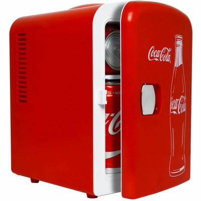 コカコーラ ミニ 保冷庫 6缶 4L 車載可 Coca-Cola Classic Portable 6 Can Mini Fridge Cooler 4 L/4.2 Quarts Capacity, 12V DC/110V AC Plugs Included KWC4-C AZ 家電