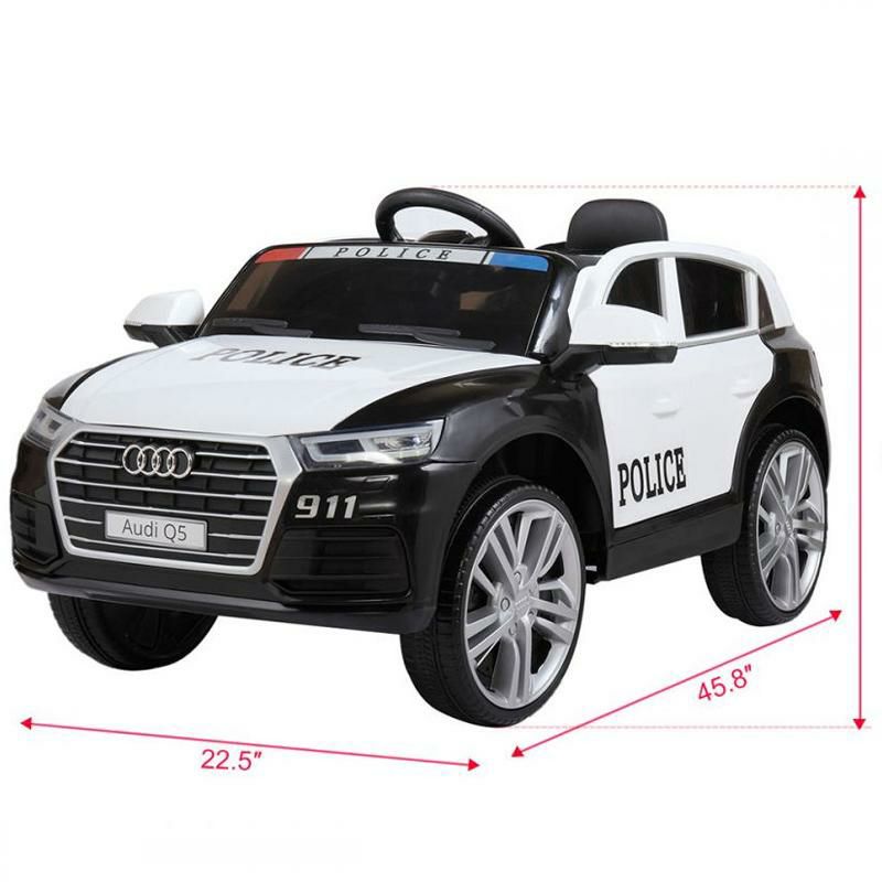 乗用玩具アウディパトカー子供向け電気自動車AudiQ5LicensedElectric12VKidsRide-OnPoliceCar家電【代引不可】