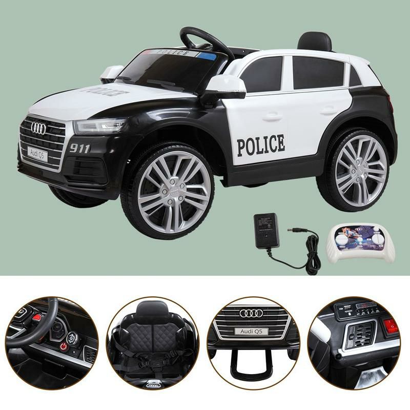 乗用玩具アウディパトカー子供向け電気自動車AudiQ5LicensedElectric12VKidsRide-OnPoliceCar家電【代引不可】