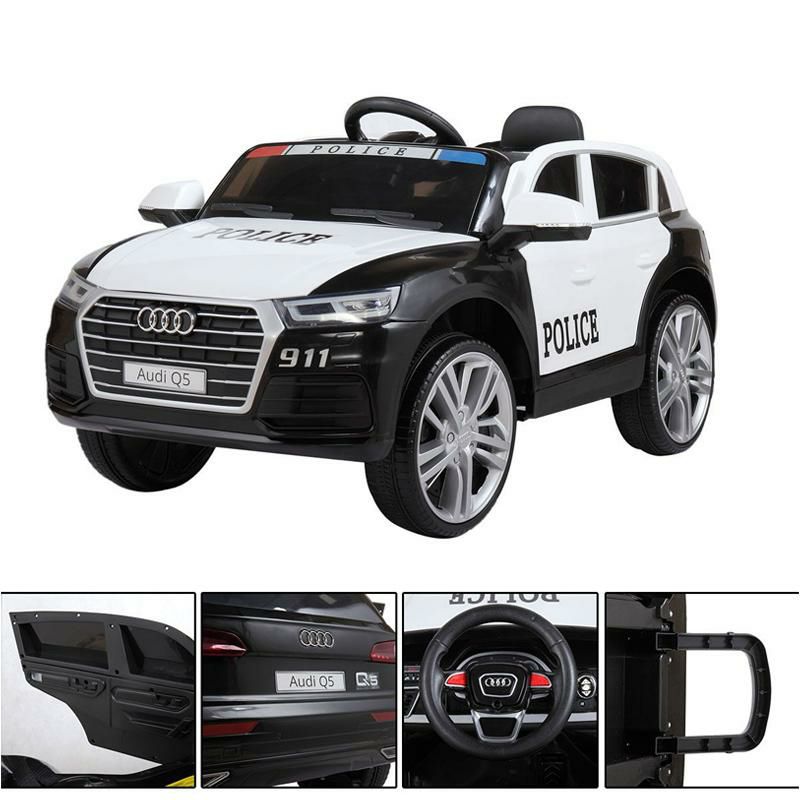 乗用玩具アウディパトカー子供向け電気自動車AudiQ5LicensedElectric12VKidsRide-OnPoliceCar家電【代引不可】