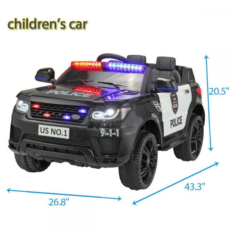 乗用玩具パトカー子供向け電気自動車KidsElectricRideOnPoliceCarwithLightsandSirens家電【代引不可】