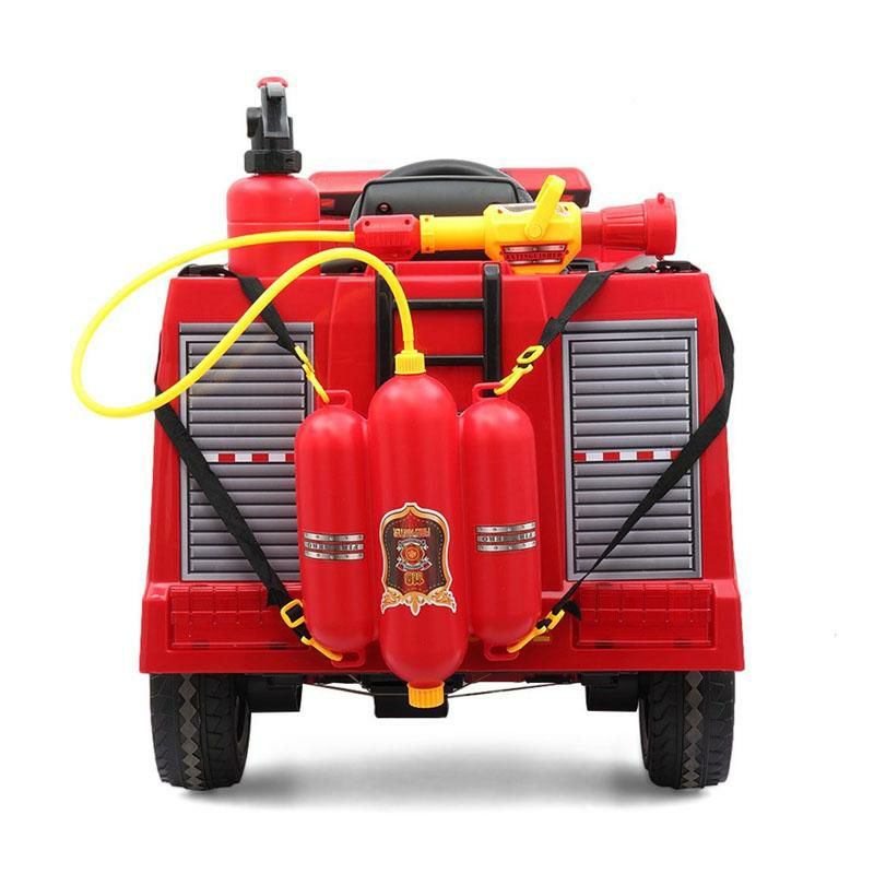 乗用玩具消防車子供向け電気自動車水鉄砲リモコン付12VKidsFireTruckRideonCarwithRemote家電【代引不可】