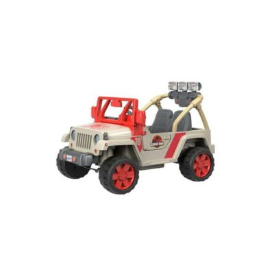乗用玩具 2人乗り ジュラシックパーク ジープ ラングラー 電動 自動車 59kgまで 12Vバッテリー フィッシャープライス Fisher Price Power Wheels Jurassic Park Jeep Wrangler FRC33