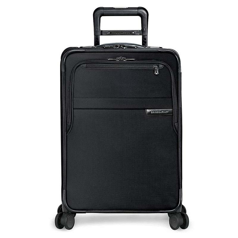 キャリーバッグスペース拡張機能TSAブラック黒Briggs&RileyBaseline-SoftsideCXExpandableCarry-OnSpinnerLuggage,Black,22-Inch